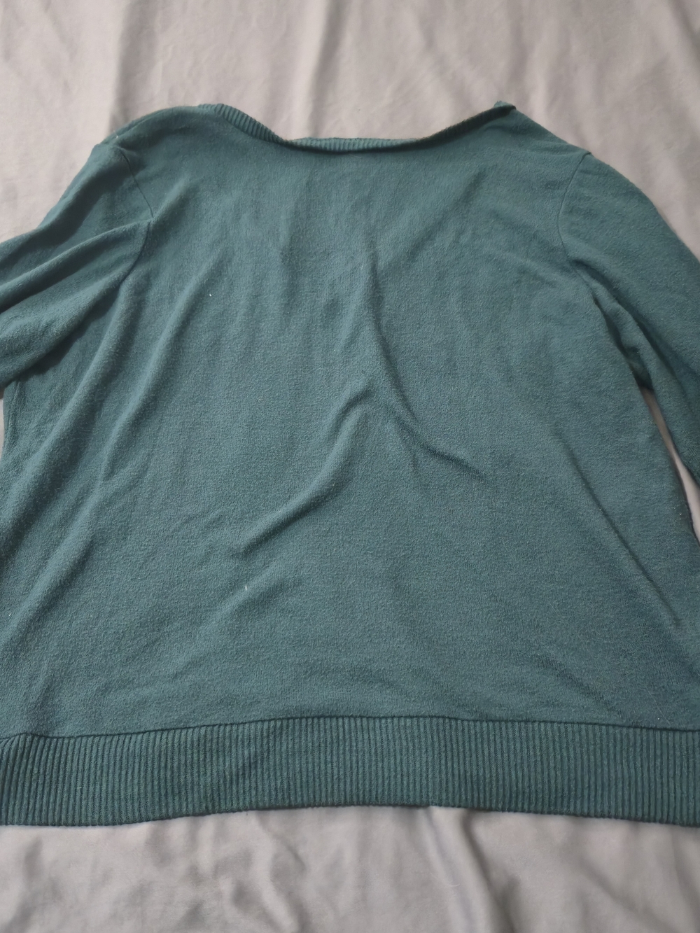 Torrid Super Soft Sleep Plush V-Neck Lounge Sweatshirt Green 1 1X #G86457 - Picture 6 of 7
